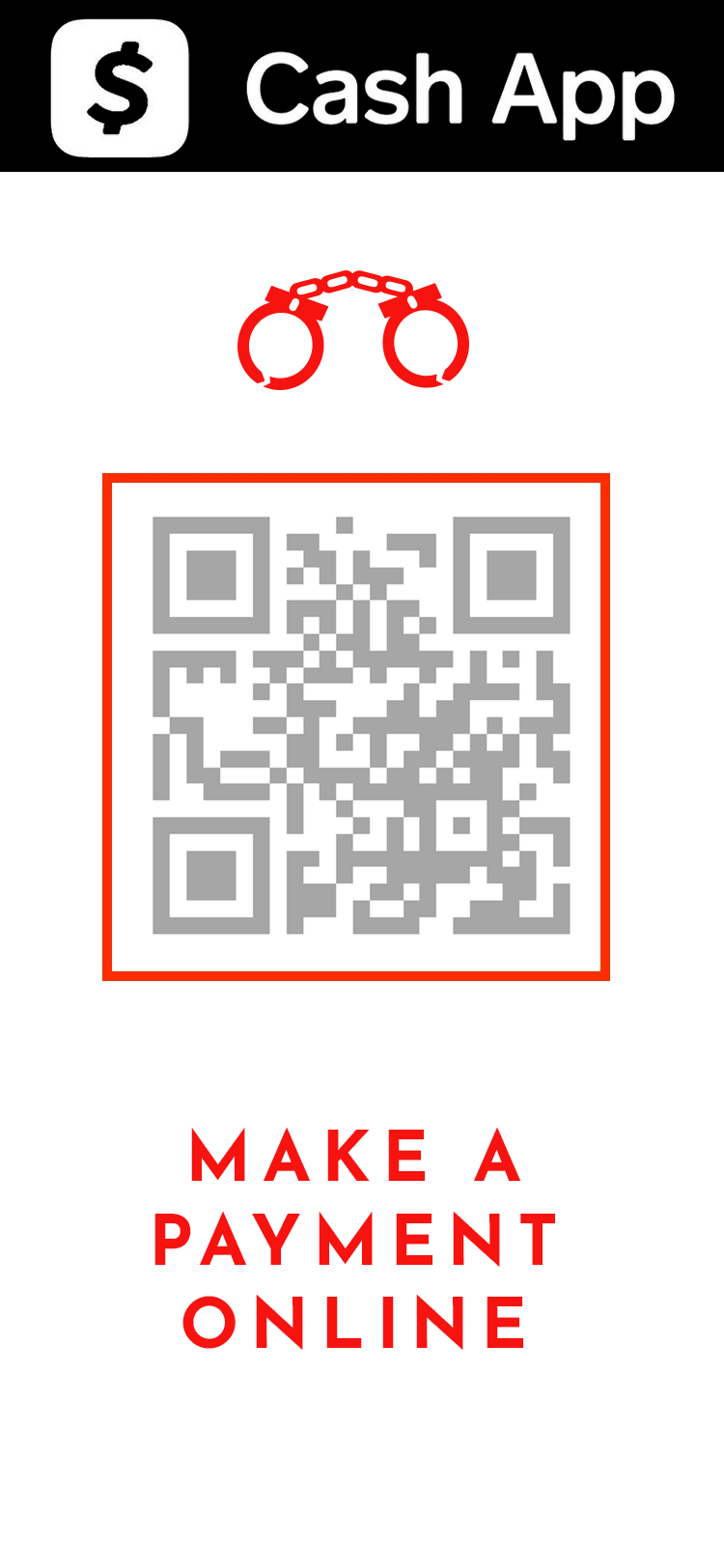 Make Bail Bond Payment through Cash App QR Code